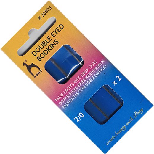 igły ręczne do przewlekania z podwójnym uchem PONY 26803 .