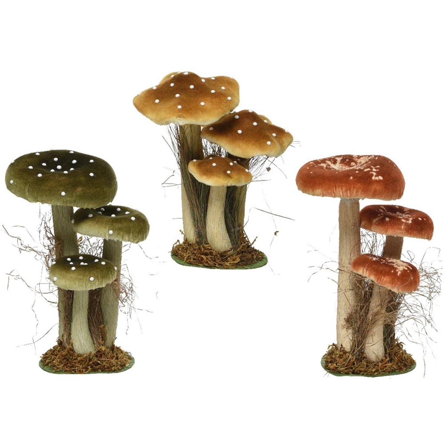 Dekoracja GRZYBY, mix - wys. 26 cm