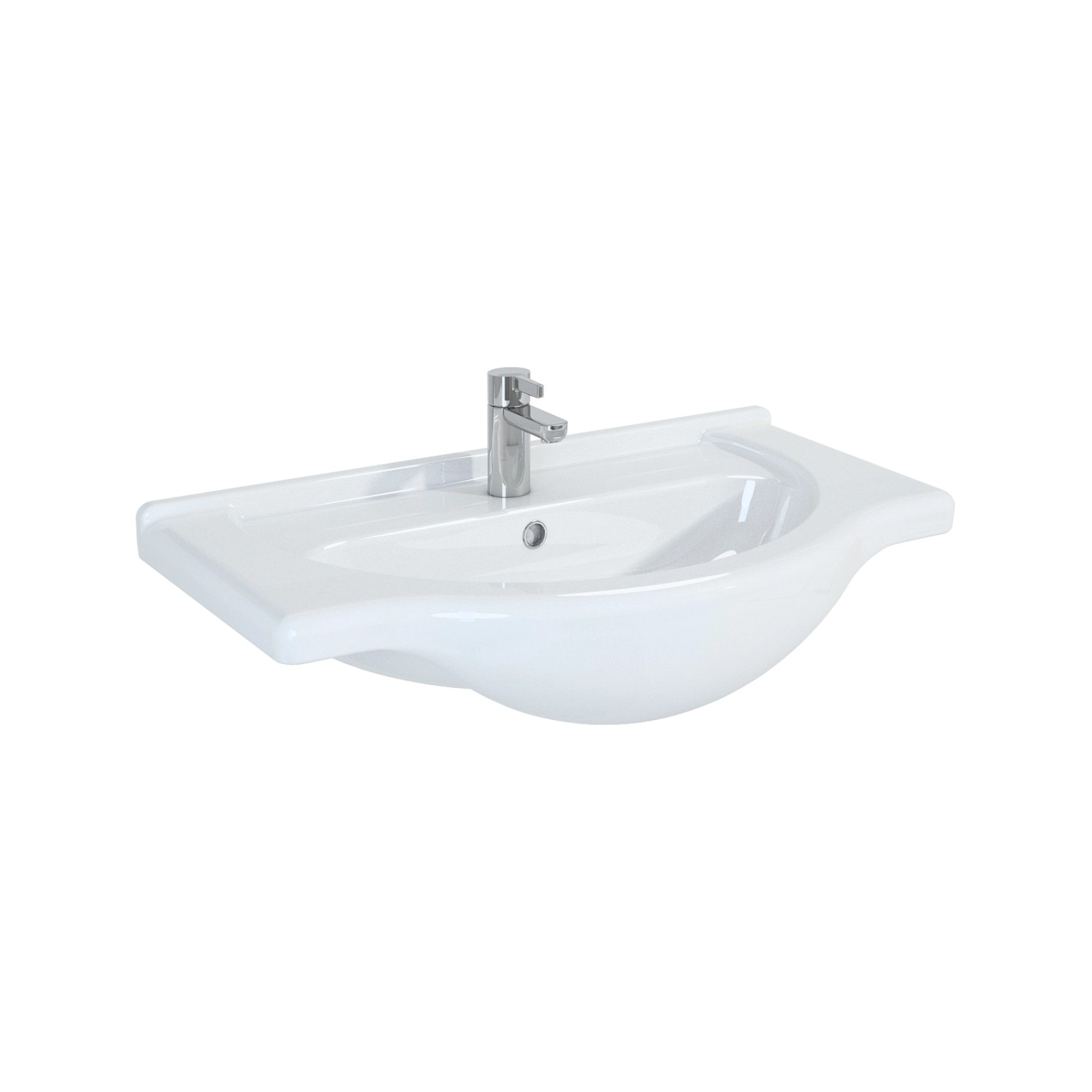 Royo Umywalka EVE-Bahama z otworem na baterię 75 x 12,5 cm