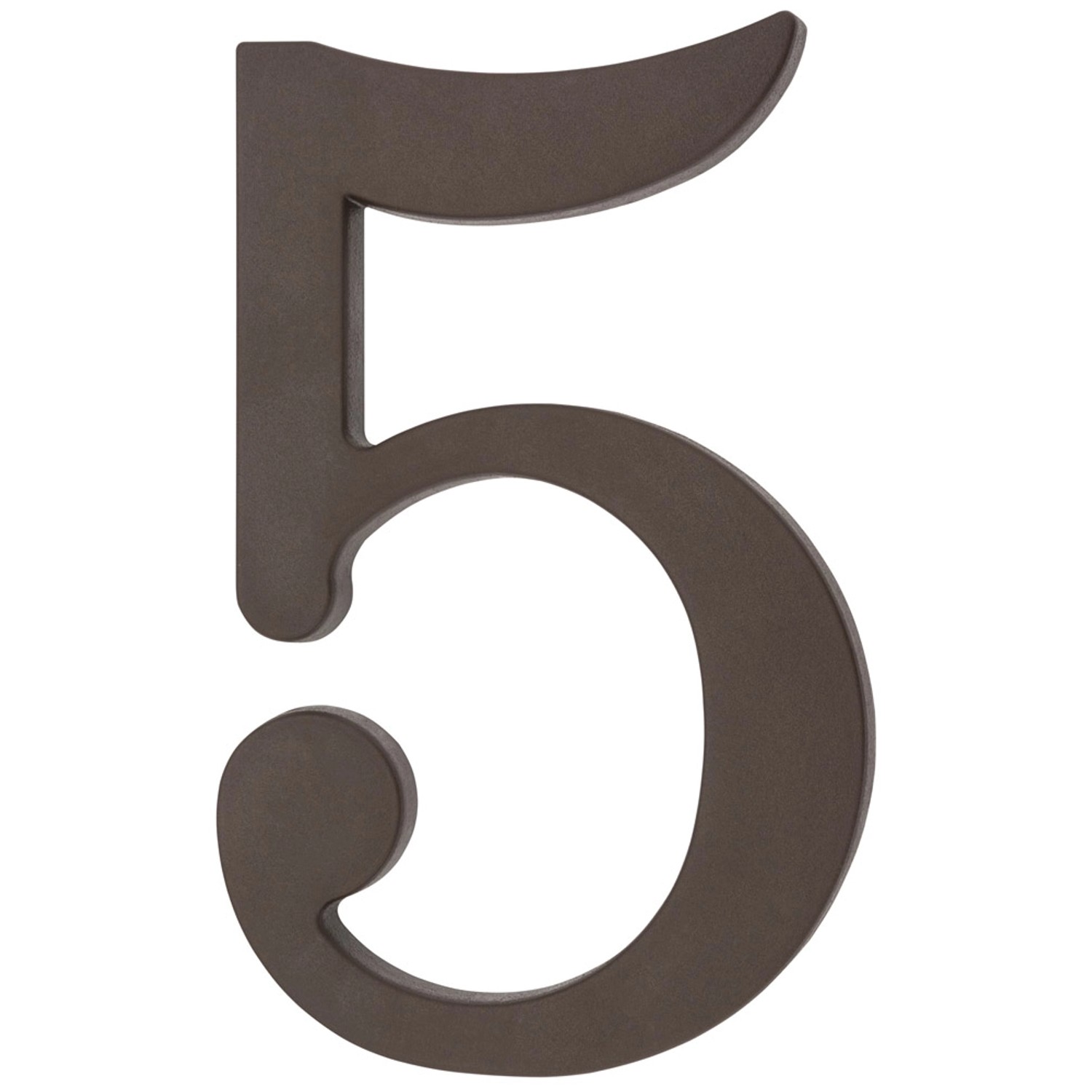 Metro Cyfra 5 plastikowa brązowa wys. 18cm