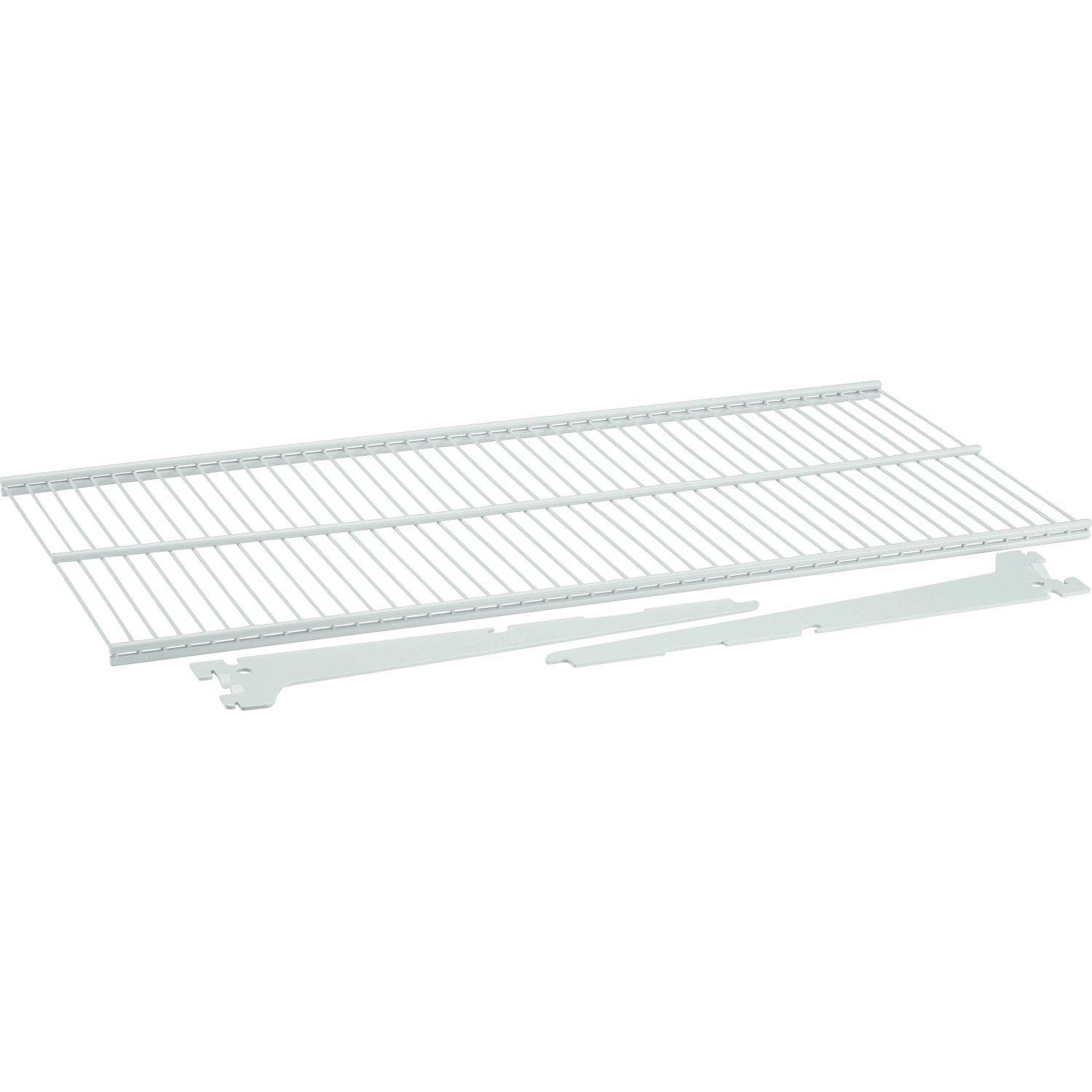 Półka z siatki drucianej 60x30 cm biała + 2 wsporniki Garderoba Metalowa