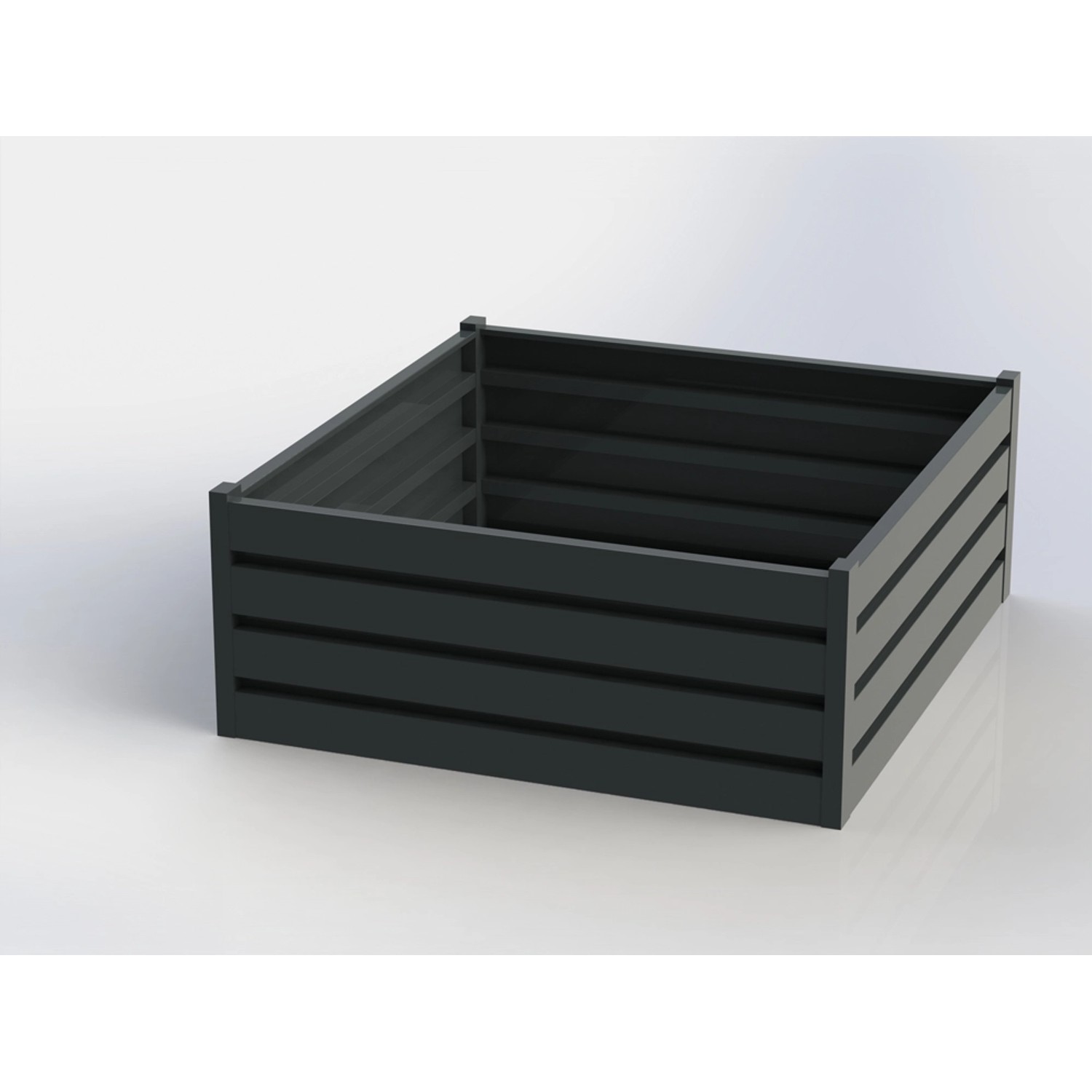 Rabata Warzywna 4-poziomy antracyt 100x100x40 cm