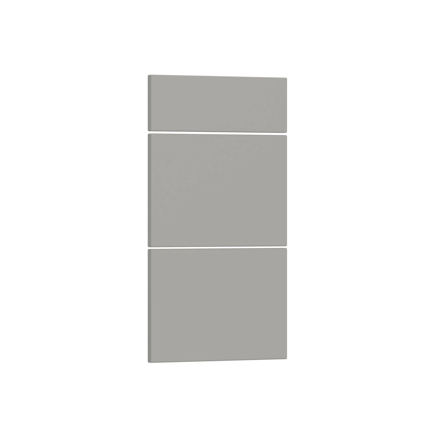 Trzy fronty do szafki z szufladami Roma 40 cm szary połysk
