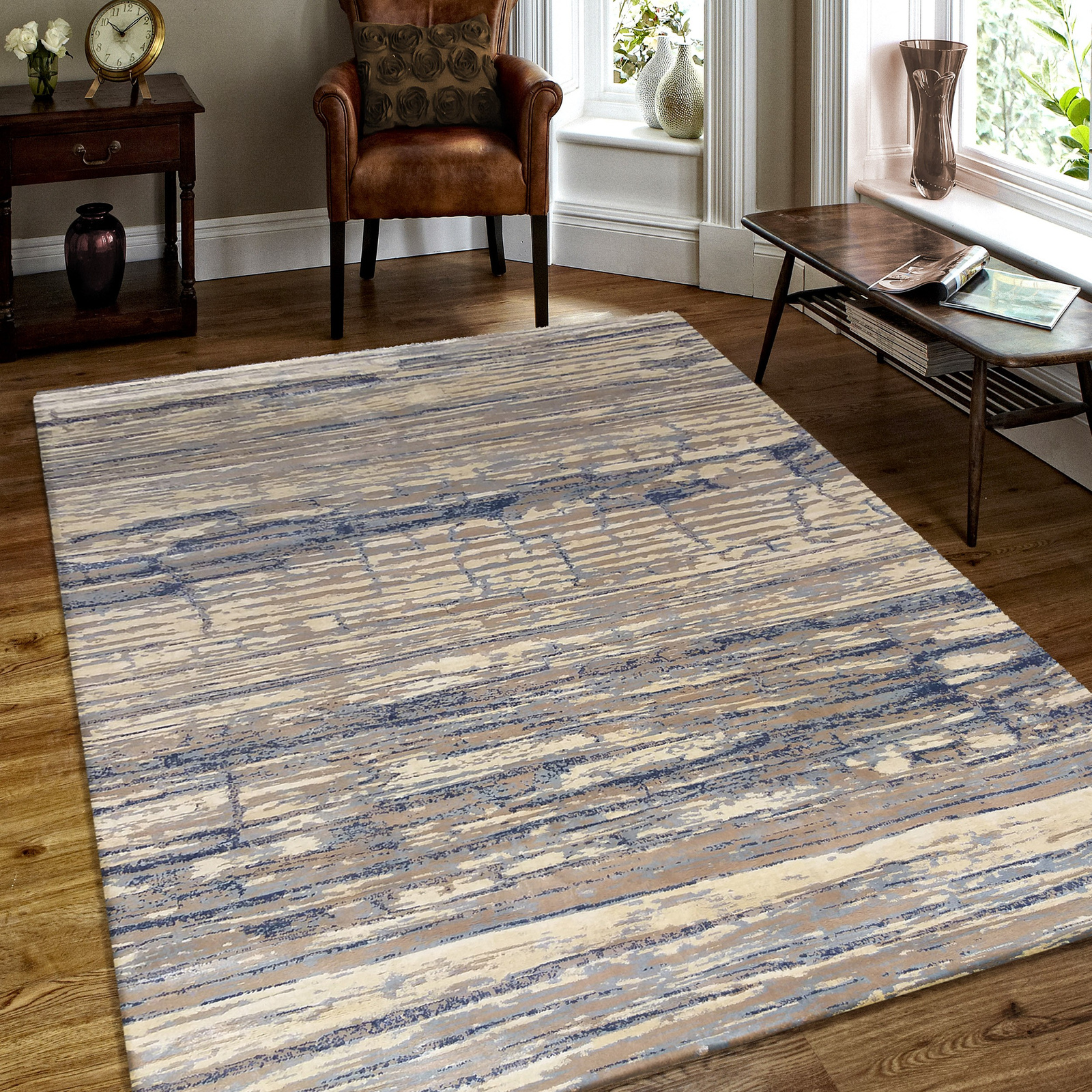 Dywan nowoczesny Rustic Texture Shrink 15- ACB- Wielokolorowy