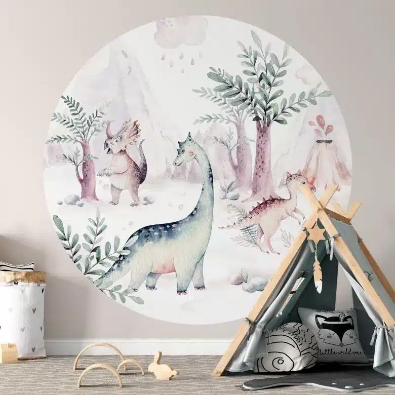 Naklejka ścienna koło DINO 140 cm BW