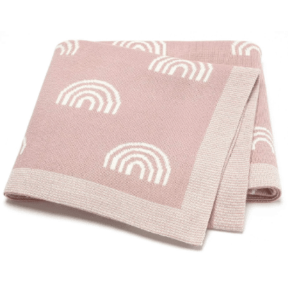 Kocyk Tęcze na różu 100x75 cm NS