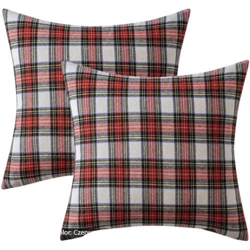 Zestaw 2 poszewek w szkocką kratę 45x45cm UT