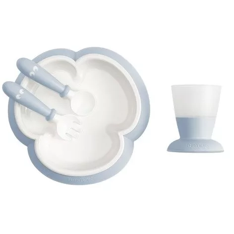 BABYBJORN - zestaw do karmienia - Powder Blue SC