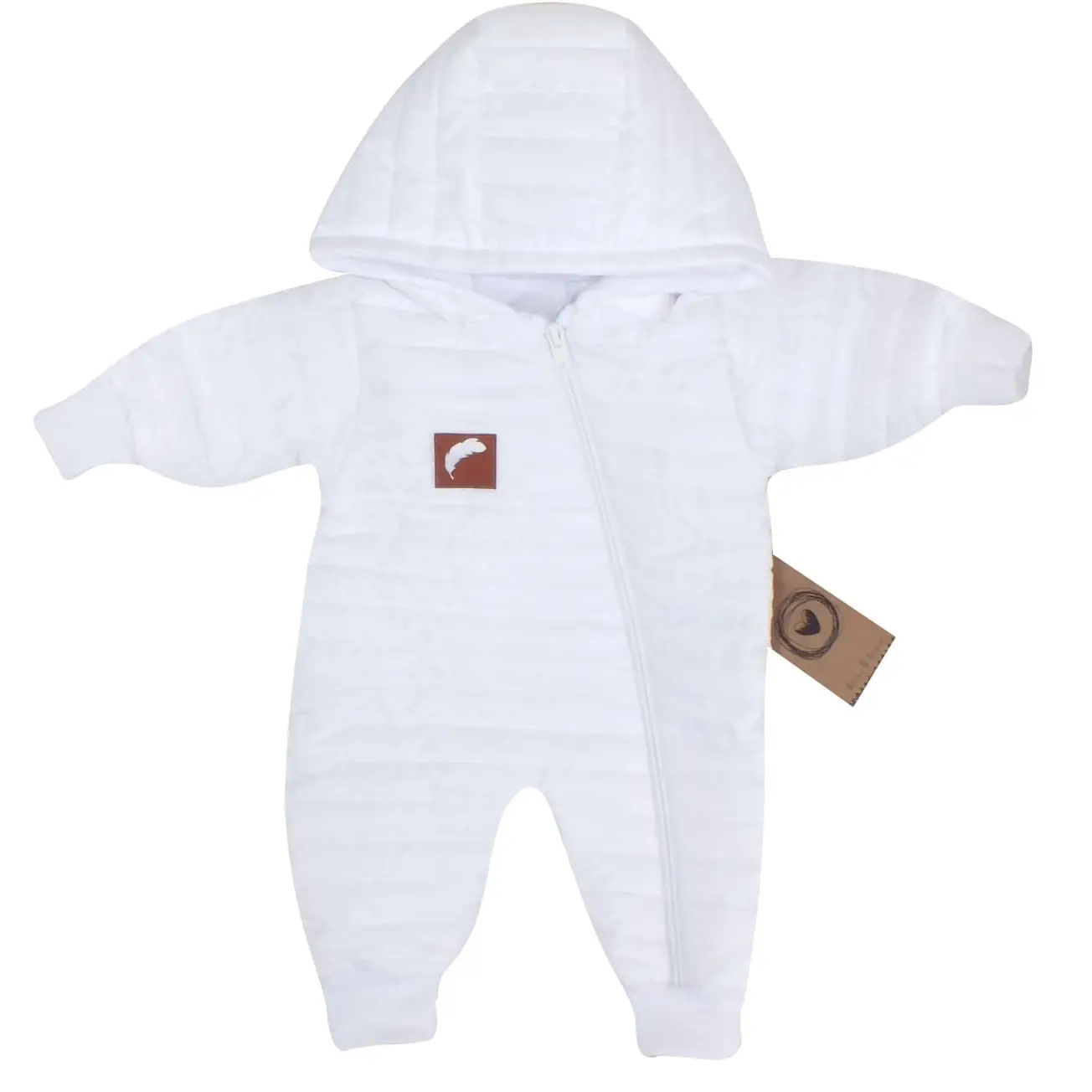 KOMBINEZON PIKOWANY WIOSNA JESIEŃ ORTALIONOWY BEZ STÓP BIAŁY ZZ - 74