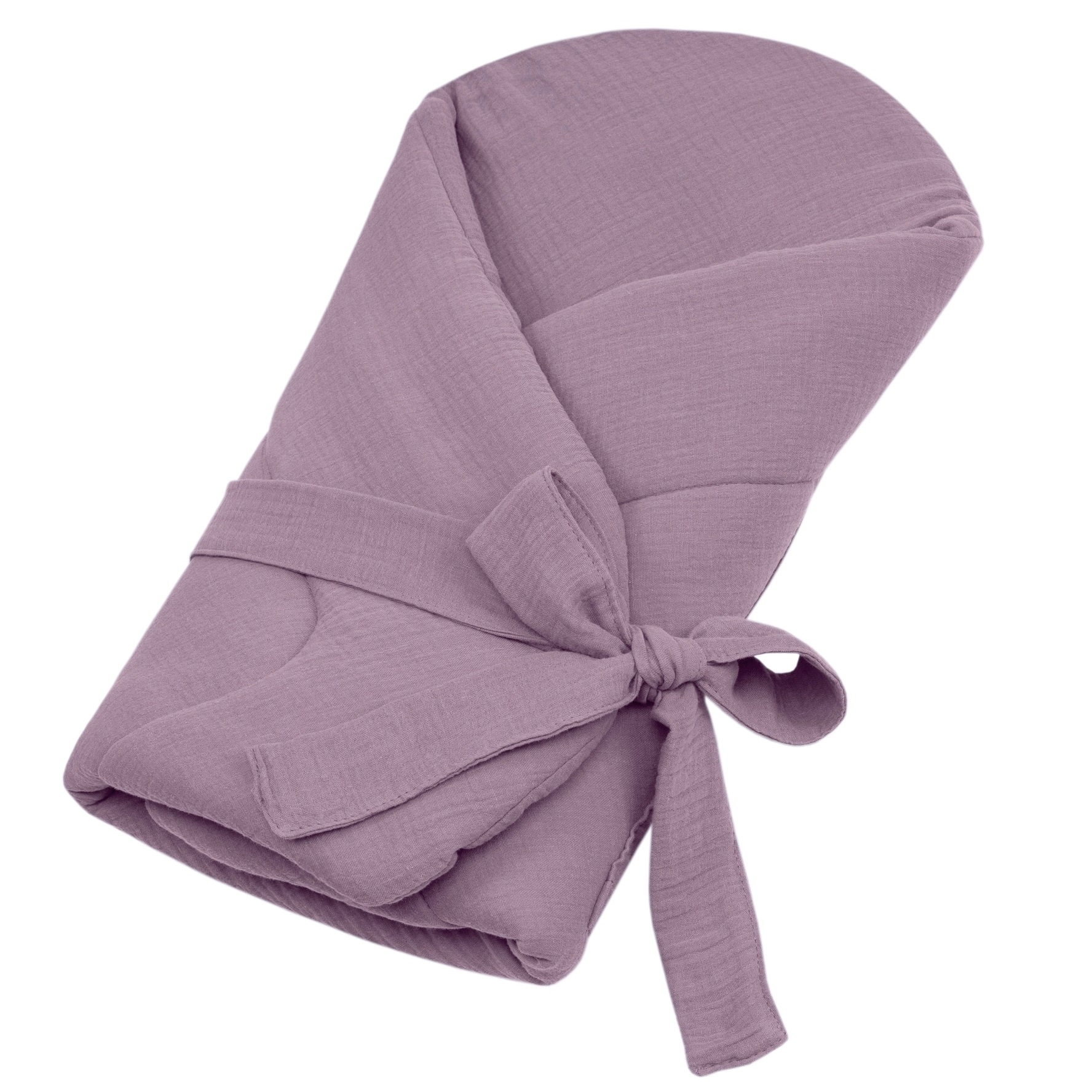 Rożek niemowlęcy usztywniany muślinowy lawendowy IF