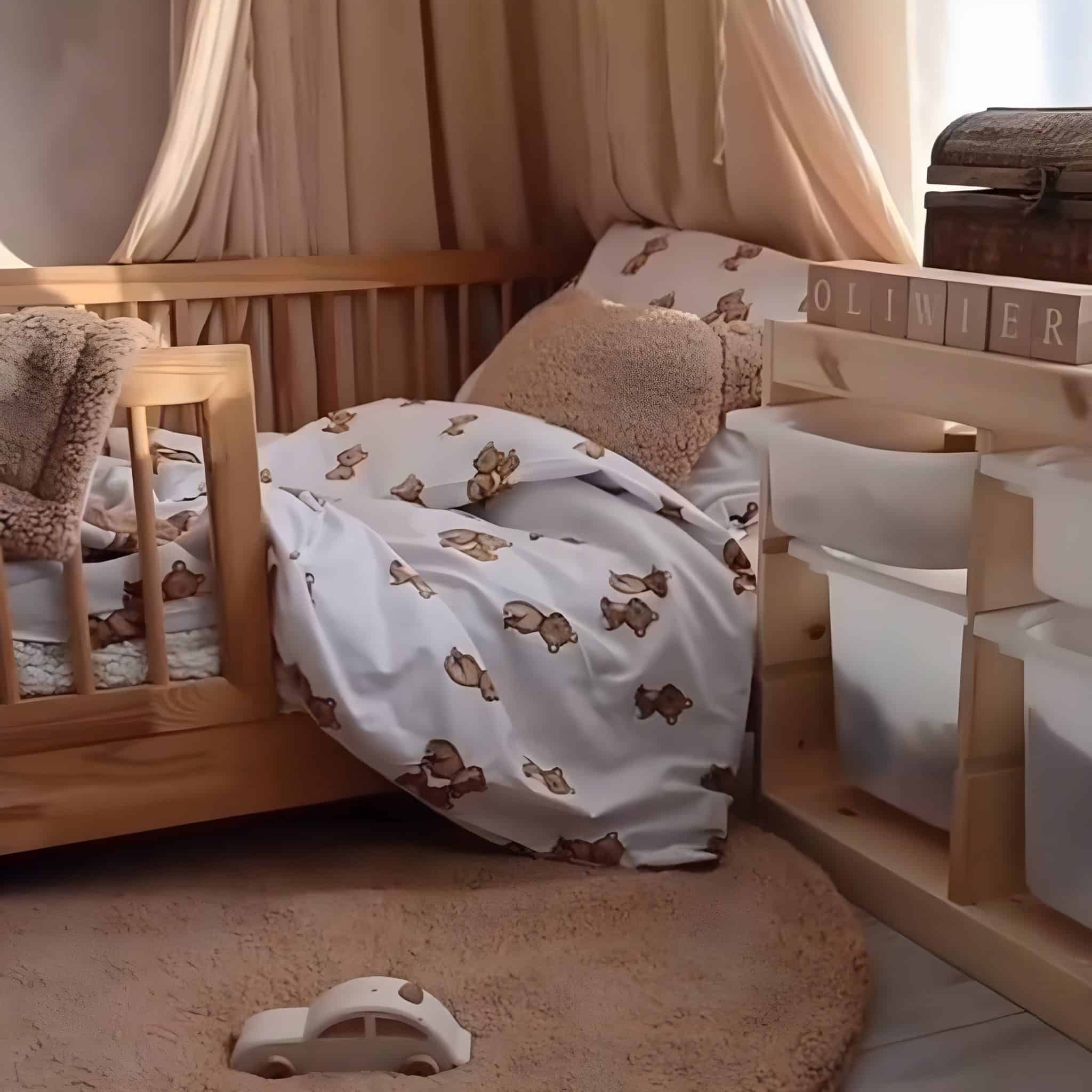 Komplet pościeli Niedźwiadki 100x135 cm - Pościel z wypełnieniem