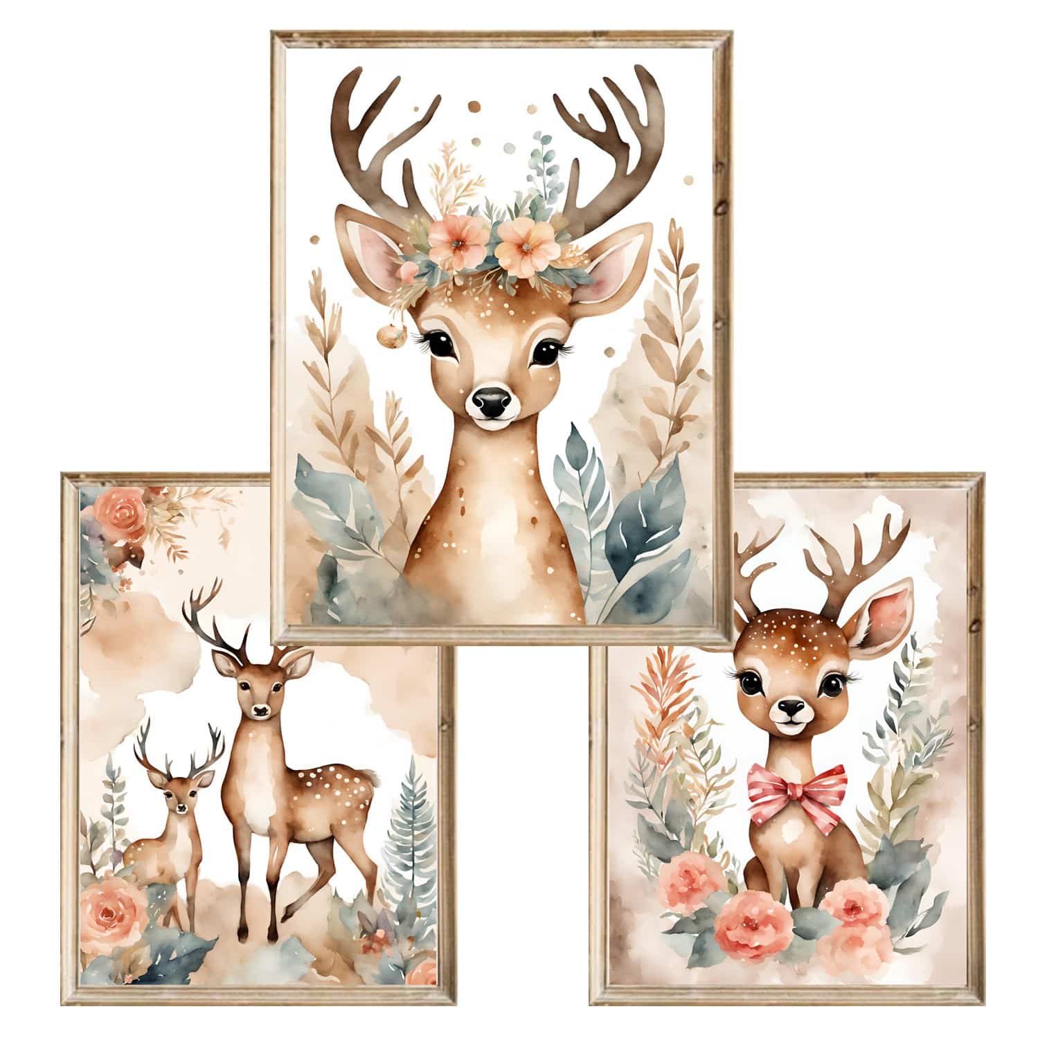 Zestaw trzech plakatów dla dzieci Sarenka - A3