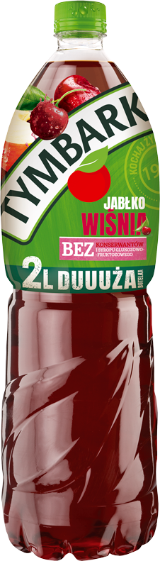 Napój jabłko-wiśnia Tymbark, butelka PET, 2l