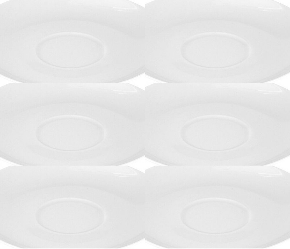 6x Talerz spodek MariaPaula Moderna, 15,5cm, porcelana, biały