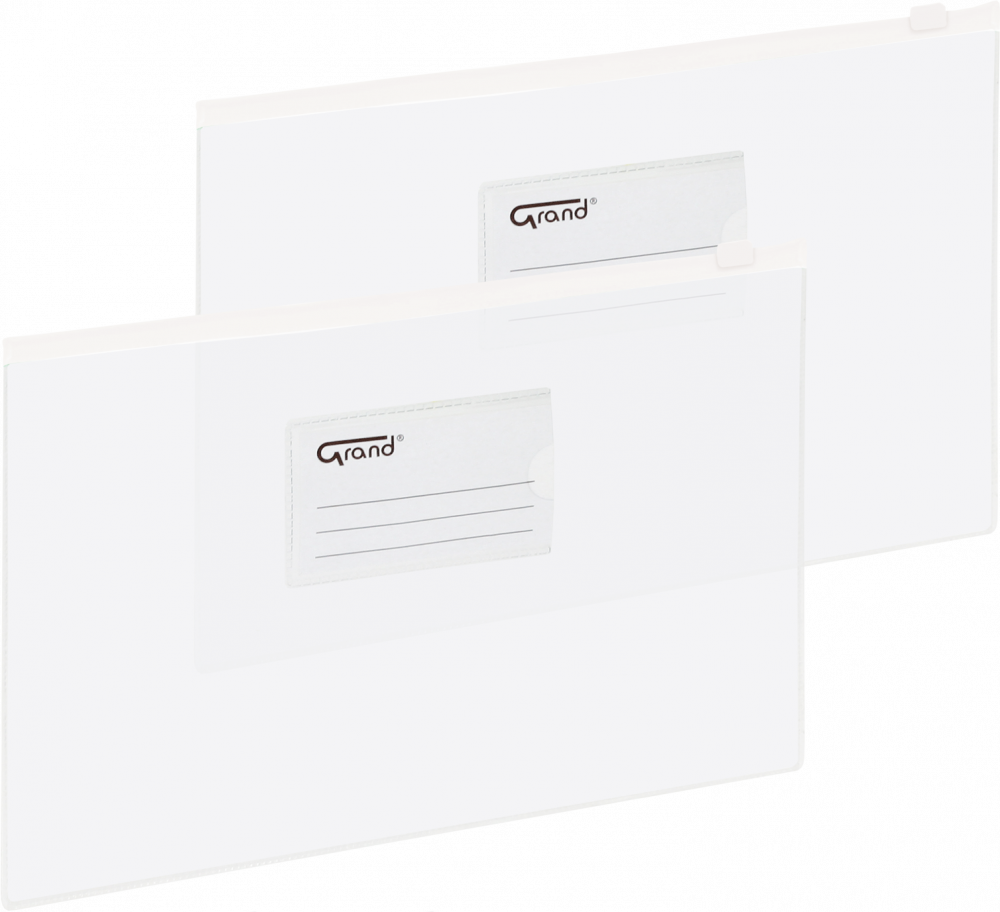 2x Koszulka z suwakiem Grand, A4, biały