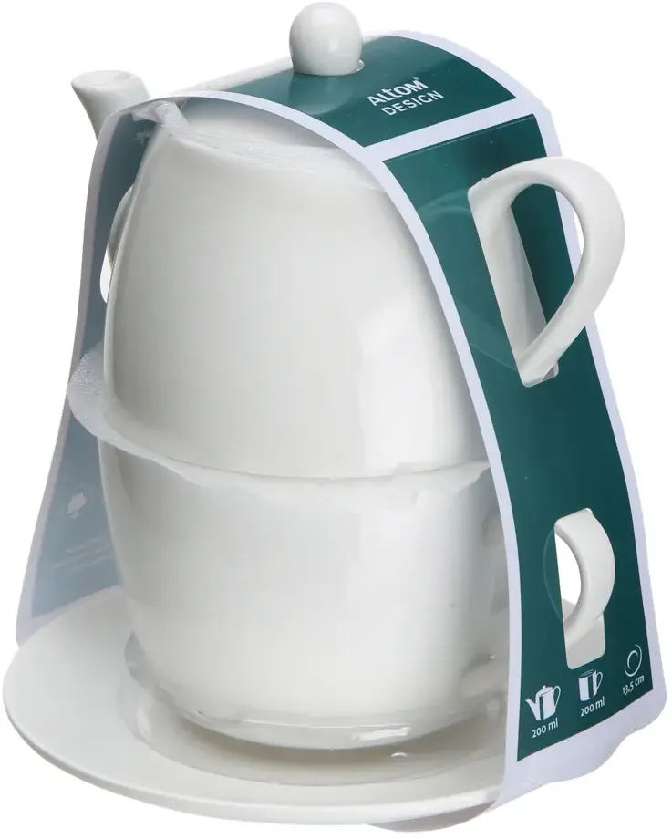 Zestaw do parzenia herbaty Altom Design Tea For One Regular, porcelana, kremowy