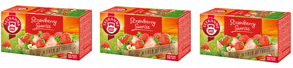 3x herbata owocowa Teekanne Strawberry Sunrise 20 sztuk x 2.5guk x 1.79g