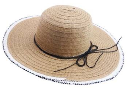 Kapelusz letni, rozmiar uniwersalny, z czarną wstążką, brązowy + kapelusz męski