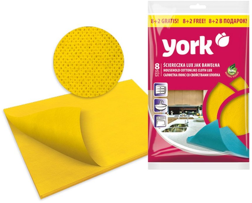 Ściereczka Lux jak bawełna York, wiskoza, 50x35cm, 10 sztuk, mix kolorów