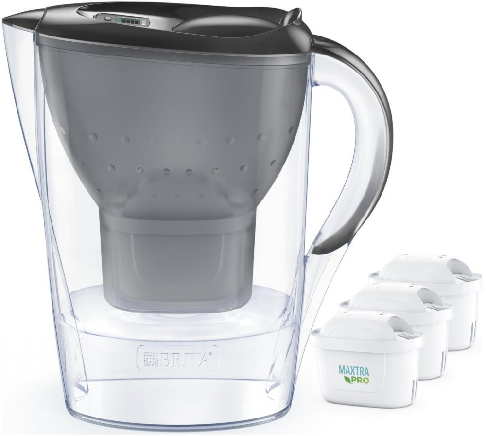 Dzbanek filtrujący Brita Marella, 2.4l, grafitowy + 3 wkłady Maxtra Pro Pure Performance