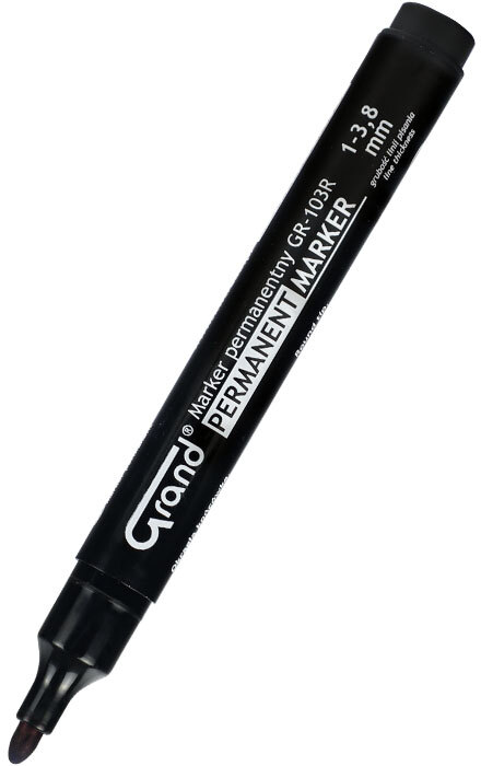 Marker permanentny Grand GR-103R, okrągła, czarny