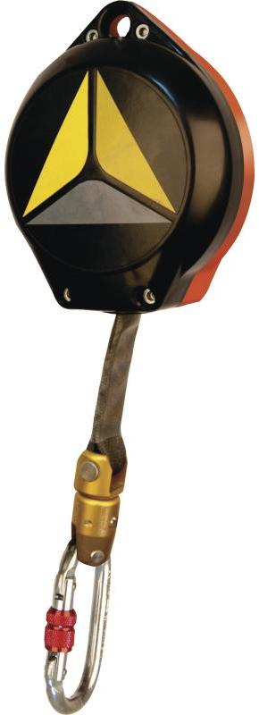 Urządzenie samohamowne Delta Plus Medbloc AN13006C z taśmą + zatrzaśnik AM002, czarny