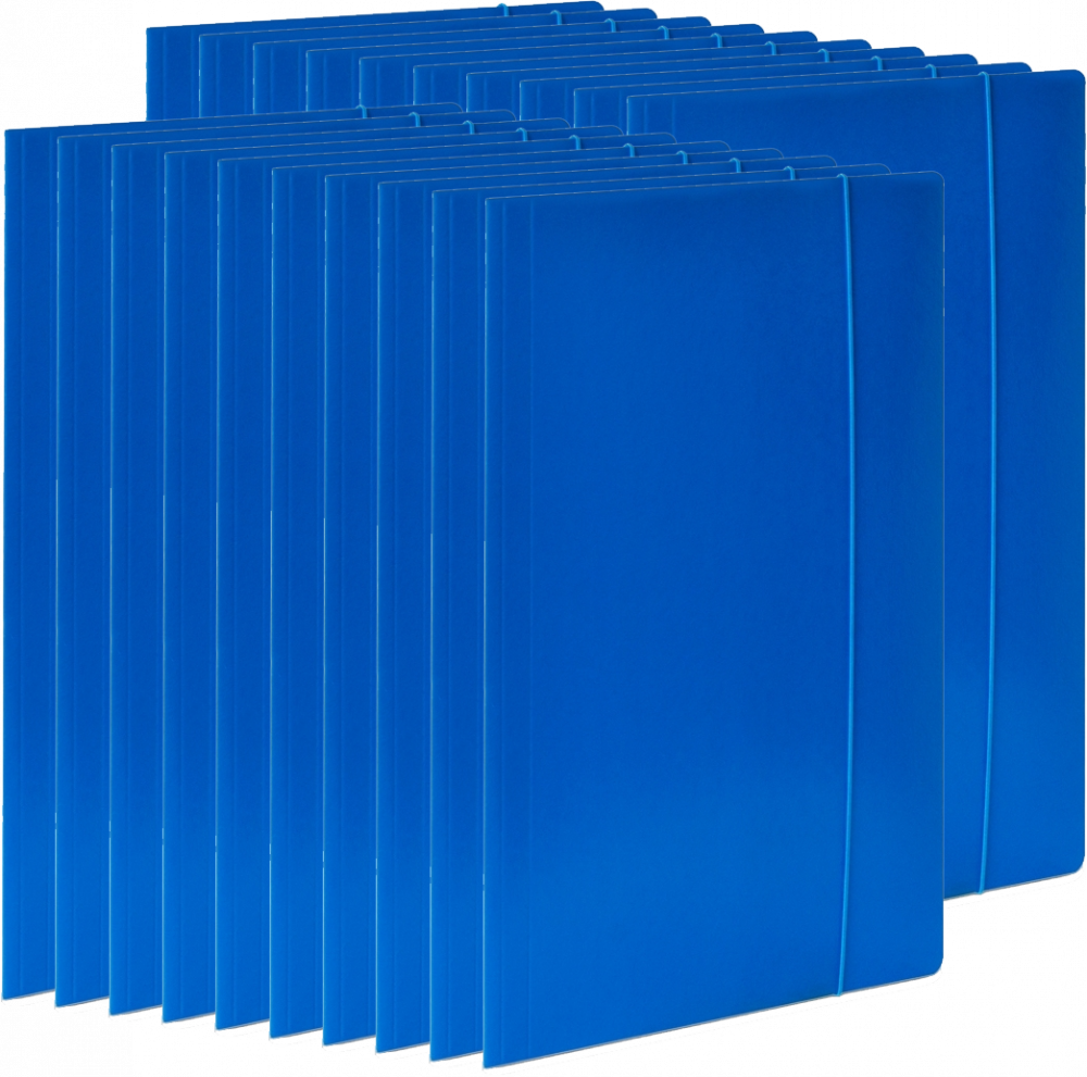 20x Teczka kartonowa z gumką VauPe Economy, A4, 380 g/m2, 20 mm, niebieski jasny