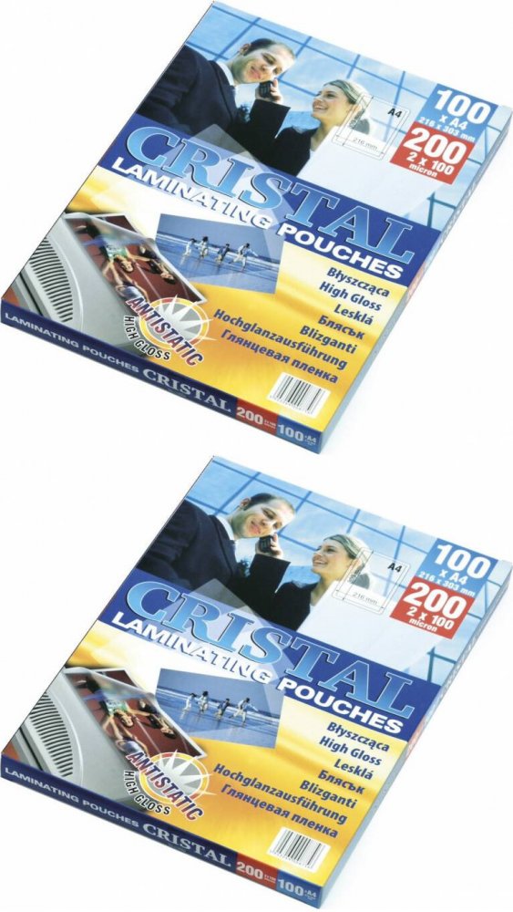 2x Folia do laminowania Argo, 216x303mm, A4, 2x100 μm, antystatyczna, 100 sztuk
