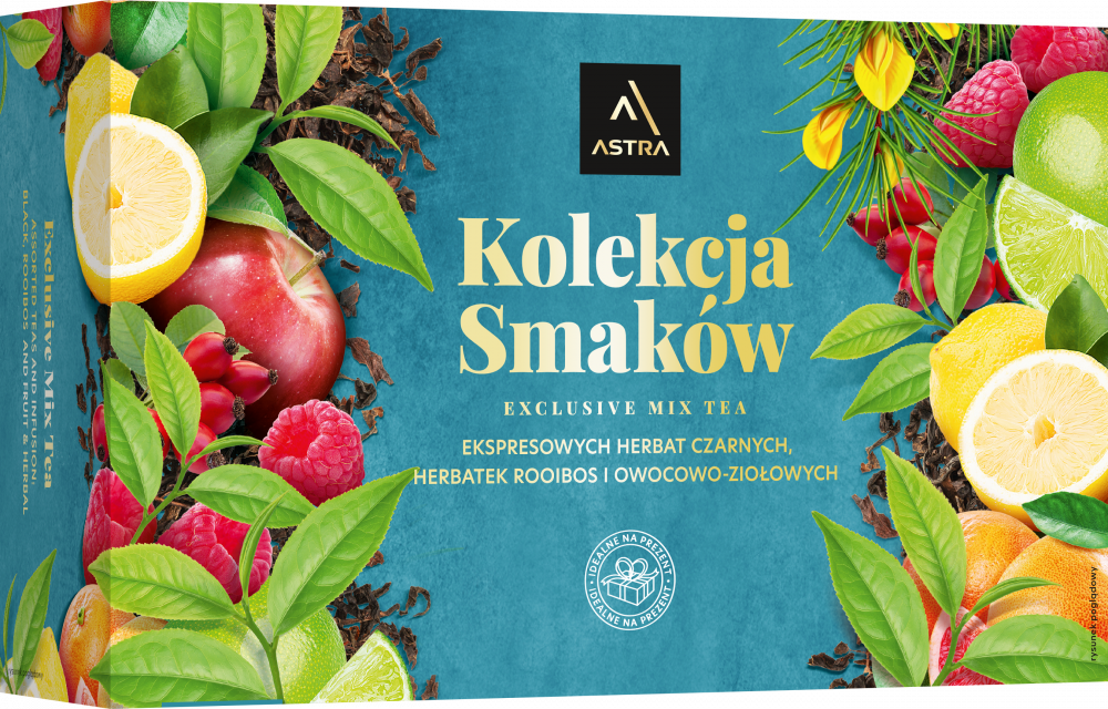Zestaw herbat w torebkach Astra Kolekcja smaków, 8 smaków, 54 sztuki x 2g/1.5g