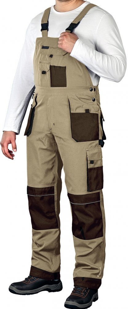 Ogrodniczki Leber&Hollman Formen LH-FMN-B BE3, rozmiar 48, beżowo-brązowy