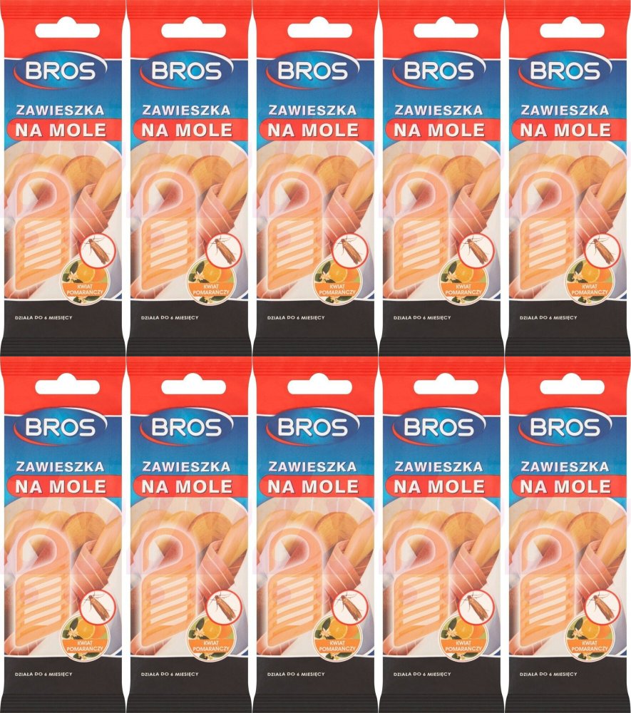 10x Zawieszka na mole Bros, kwiat pomarańczy, 1 sztuka