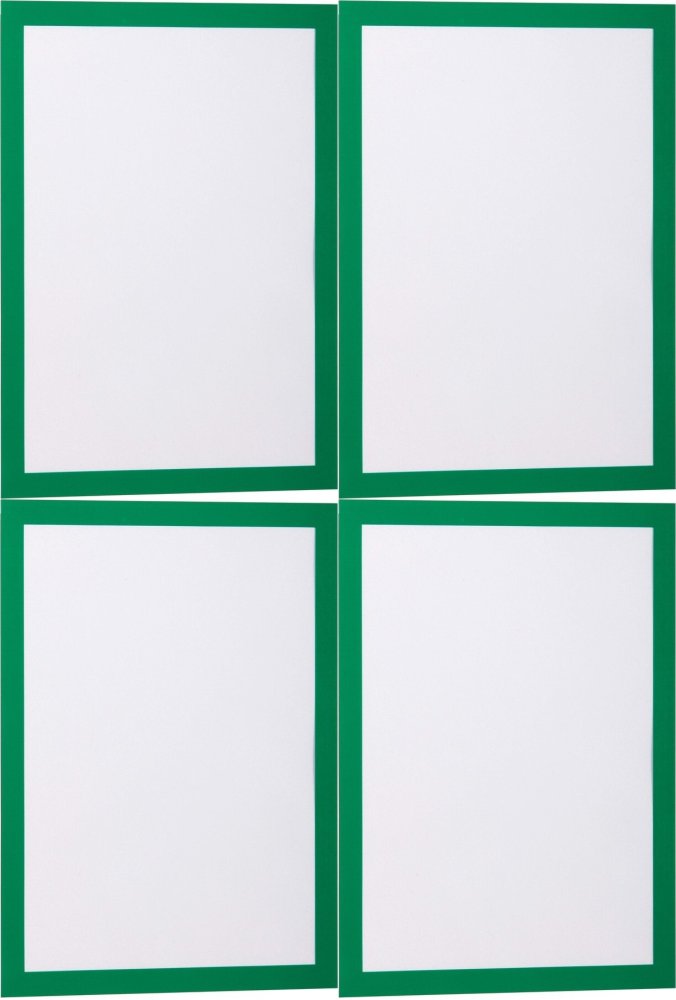 4x Ramka magnetyczna Durable Duraframe, samoprzylepna, A4, 2 sztuki, zielony