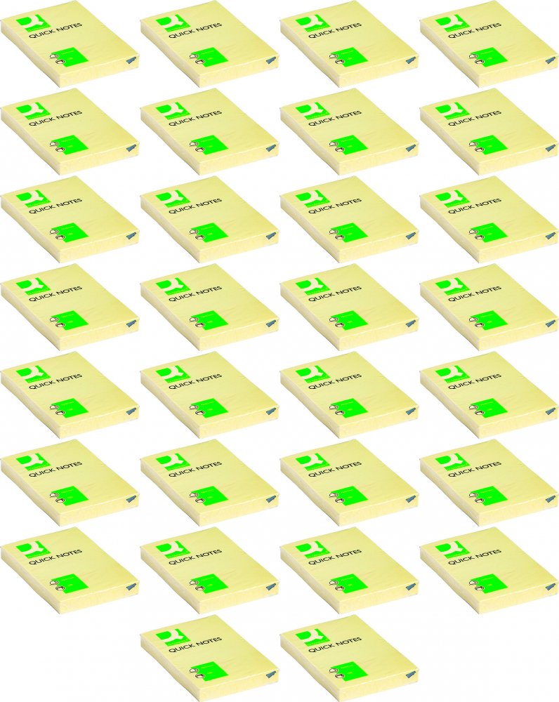 48x Karteczki samoprzylepne Q-Connect, 51x76mm, 100 karteczek, żółty pastelowy