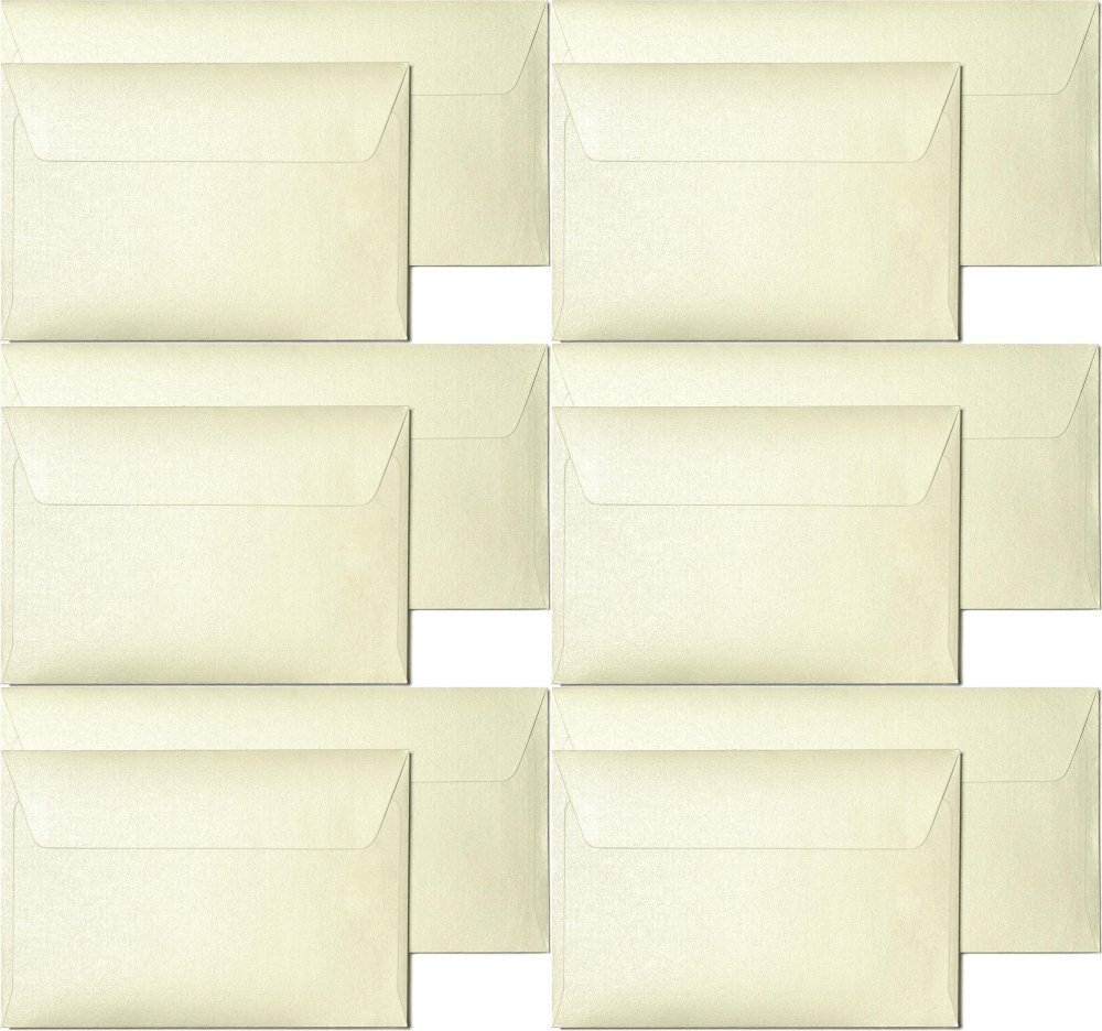 6x Koperta ozdobna Galeria Papieru, Millenium, C6, 120 g/m2, 10 sztuk, kremowy
