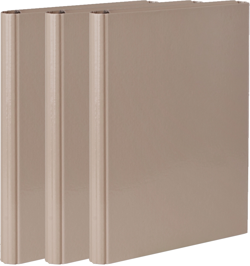 3x Teczka skrzydłowa VauPe, A4, 40mm, na rzep, ciemnobeżowy