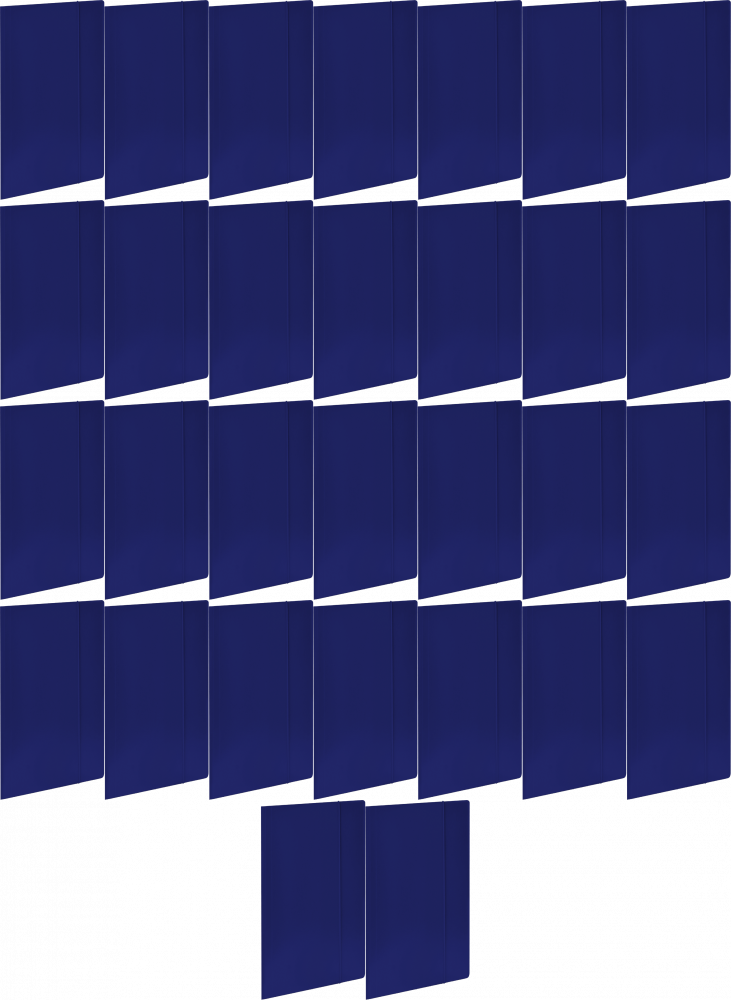 120x Teczka kartonowa z gumką VauPe Economy, A4, 380 g/m2, 20 mm, granatowy