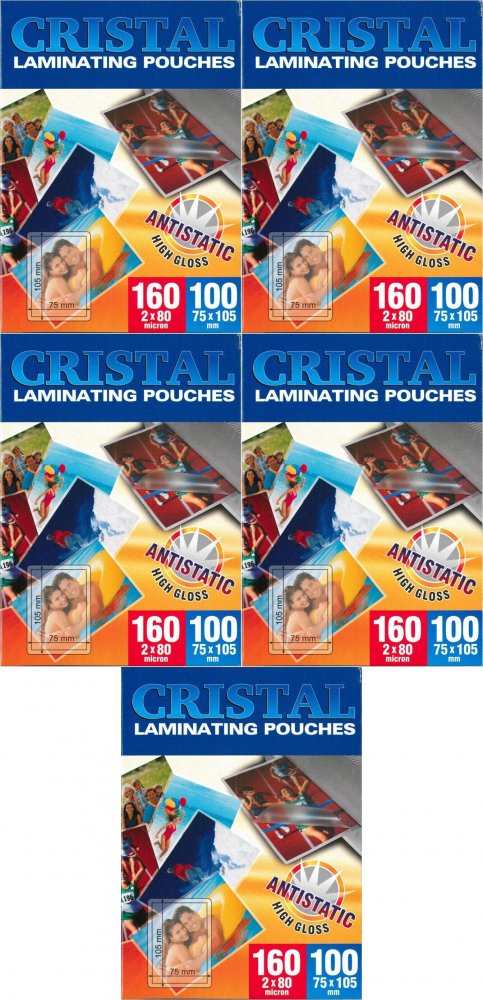 5x Folia do laminowania Argo, 75x105mm, 2x80 μm, antystatyczna, 100 sztuk