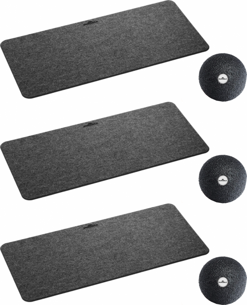 3x Podkład na biurko Durable EFFECT, 700x330mm + piłeczka ergonomiczna Durable Blackroll