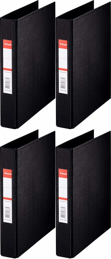 4x Segregator Esselte Vivida, A5, szerokość grzbietu 42mm, do 190 kartek, 2 ringi, czarny