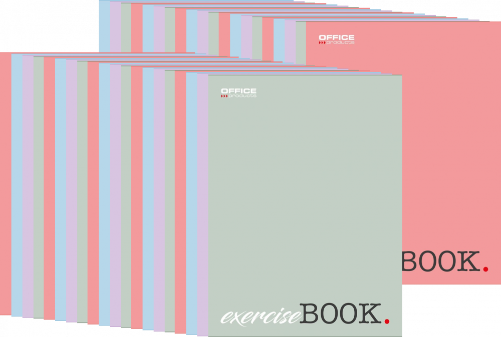 40x Zeszyt w linie Office Products, A5, 32 kartki, mix wzorów