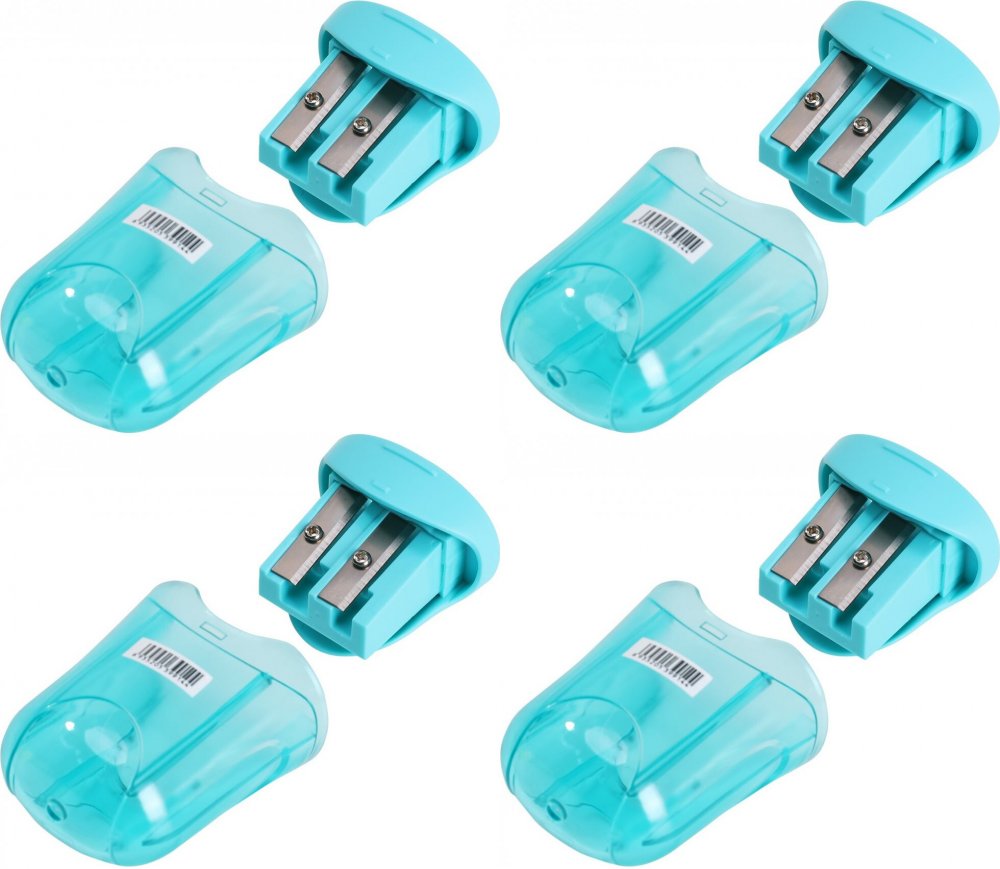 12x Temperówka Deli, z pojemnikiem, 2 otwory, 1 sztuka, mix kolorów