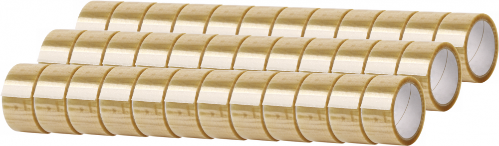 36x Taśma pakowa Premium kauczukowa solvent, 48mm x 60m, transparentny