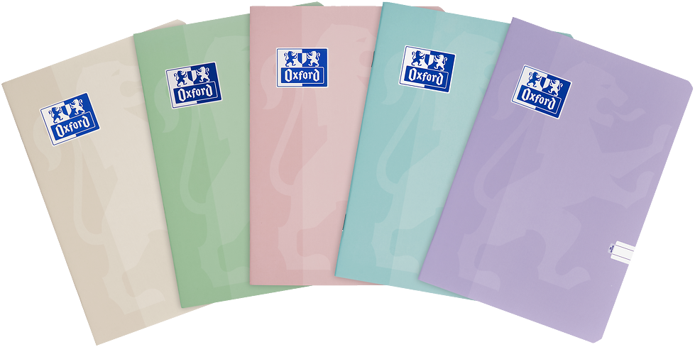 5x Zeszyt w linie Oxford Touch Pastel, A5, miękka oprawa, 60 kartek, mix kolorów pastelowych