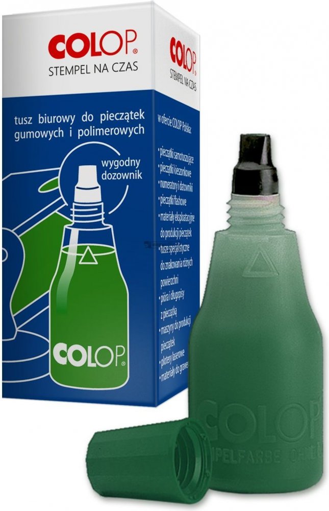 Tusz do pieczątek Colop EOS, 25ml, zielony