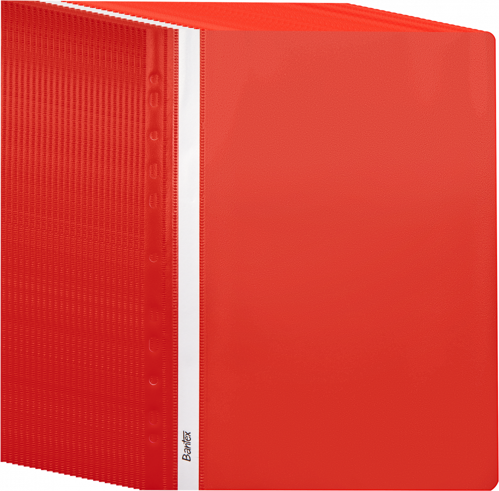 25x skoroszyt plastikowy oczkowy Bantex Budget EVO, A4, do 200 kartek, czerwony