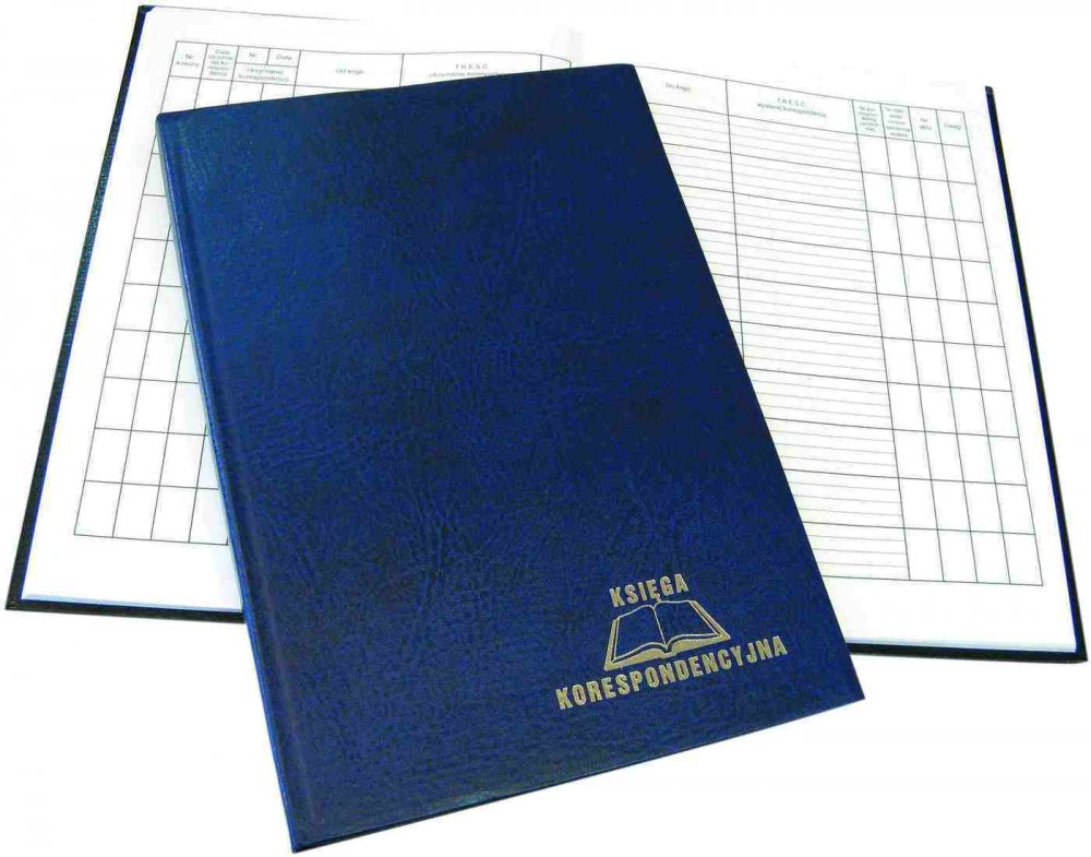 Księga korespondencyjna Warta, A4, 96 kart, granatowy