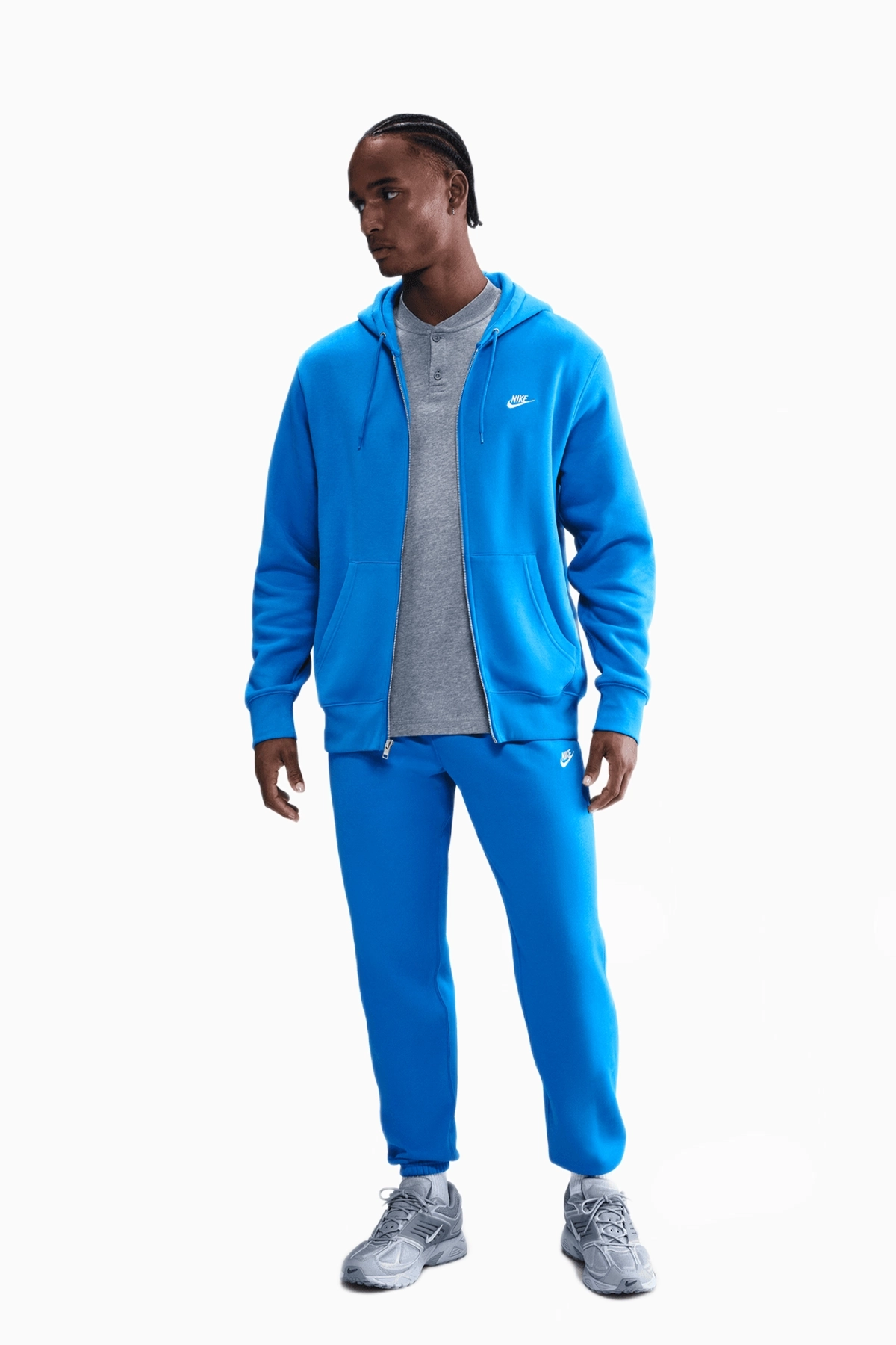 Bluza z kapturem Nike Club Full-Zip - Niebieski