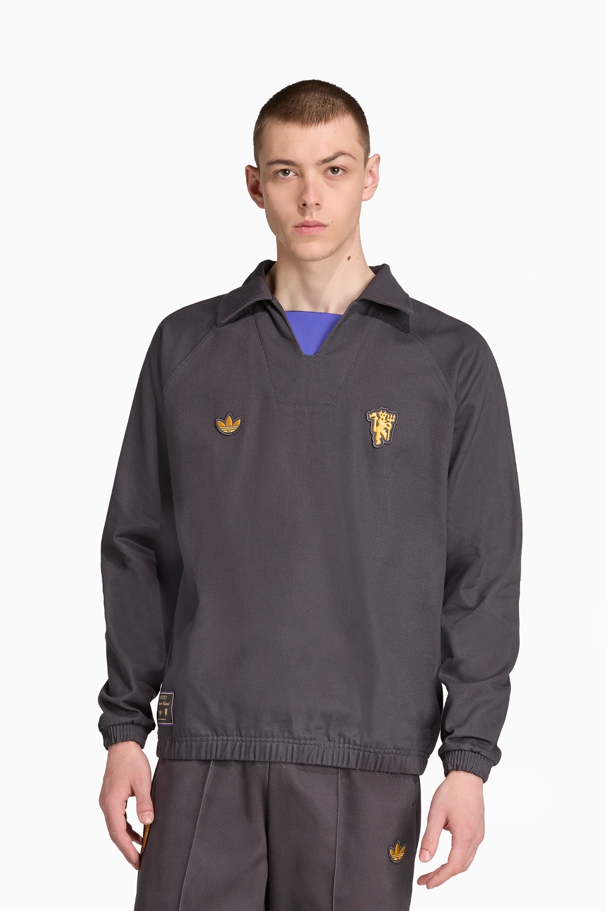 Bluza adidas Manchester United 25/26 Terrace Icons Track Top - Szary