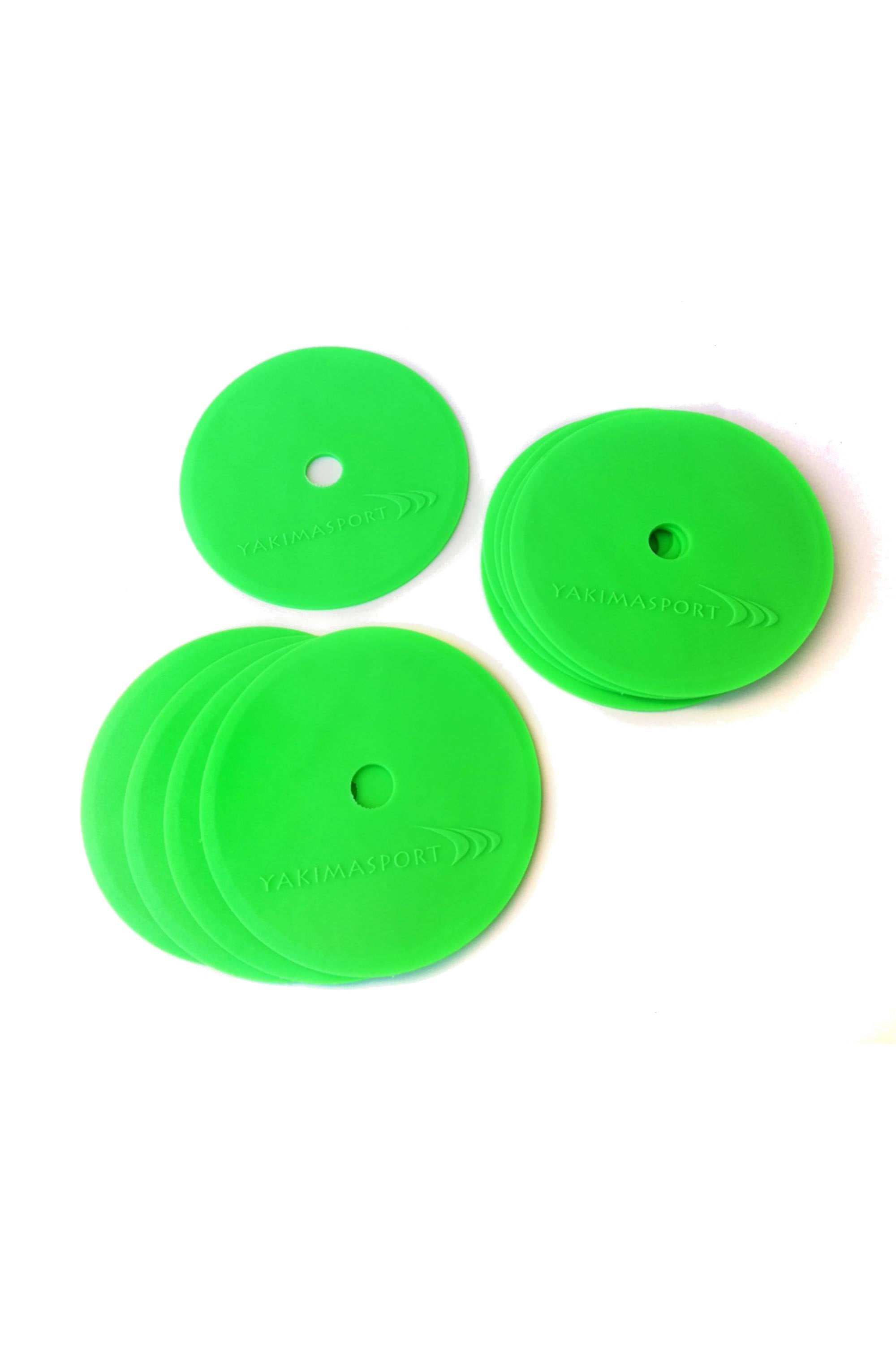 Znaczniki pola Yakimasport płaskie 10 szt. - Zielony