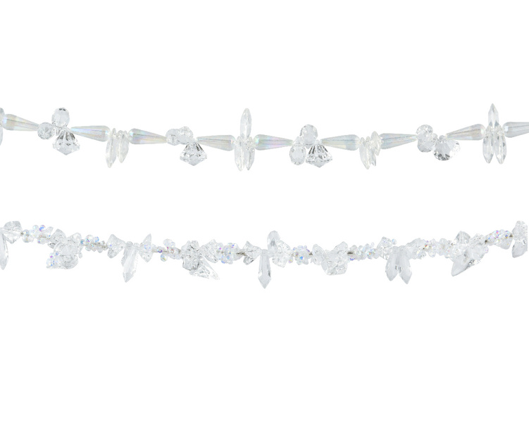 Girlanda akrylowa kryształki transparentna 150cm 2wzory